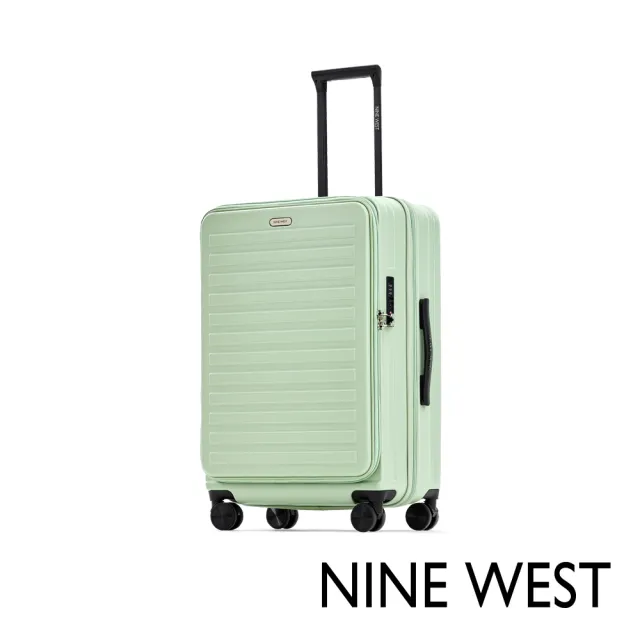 【NINE WEST】雙11限定！買一送一。買箱送小香風迷你包│TADEO經典橫條 28/24吋前開式可擴充行李箱(多色)