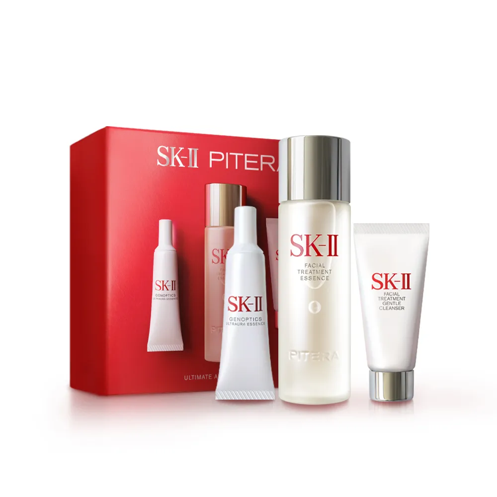 【SK-II】官方直營 新客入門首選光蘊臻采組(青春露75ml+小燈泡10ml+潔面乳20g)