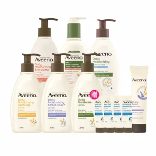 【Aveeno 艾惟諾】長效鎖水保濕乳_6款任選2入組(燕麥/活力/薰衣草/洋甘菊/水感/蜂蜜杏桃)