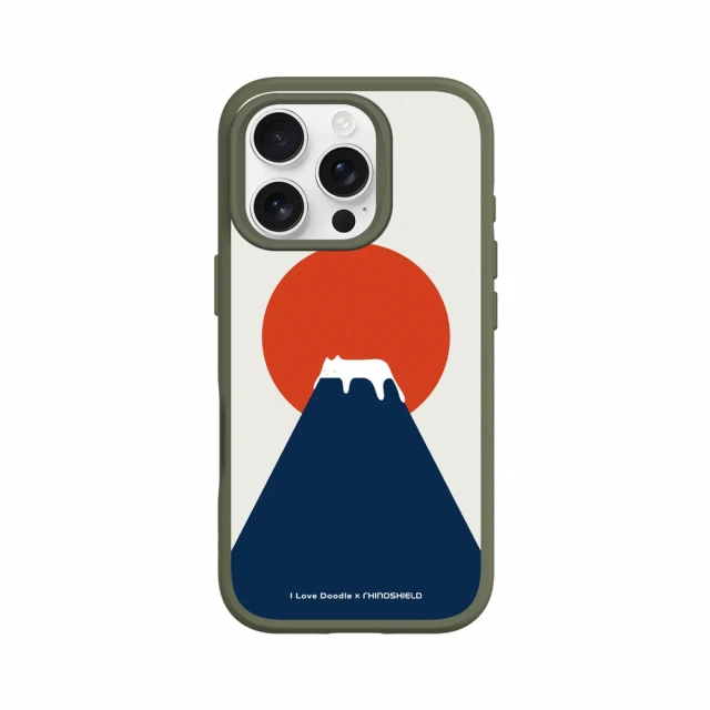 RHINOSHIELD 犀牛盾 iPhone 16系列 SolidSuit MagSafe兼容 磁吸手機殼/富士山(I Love Doodle)