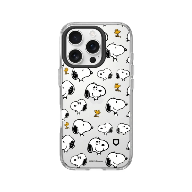 RHINOSHIELD 犀牛盾 iPhone 16系列 Clear透明防摔手機殼/史努比-Sticker-Snoopy&胡士托(Snoopy)