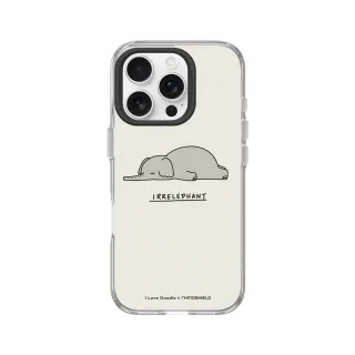 【RHINOSHIELD 犀牛盾】iPhone 16系列 Clear透明防摔手機殼/I Love Doodle-大象(I Love Doodle)