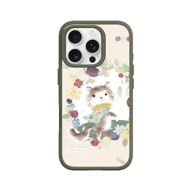 【RHINOSHIELD 犀牛盾】iPhone 16系列 SolidSuit MagSafe兼容 磁吸手機殼/跟我走貓咪(涼丰系列)