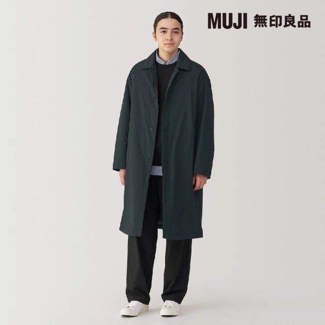 MUJI 無印良品 男可水洗鋪棉折領大衣(共2色)