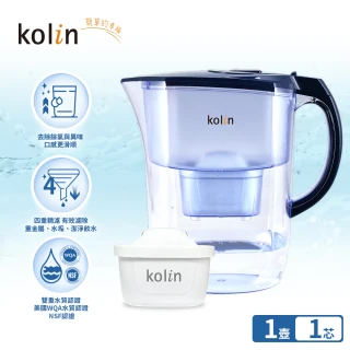 【Kolin 歌林】四重精濾濾水壺 3.8L(含1芯 /適用Brita)