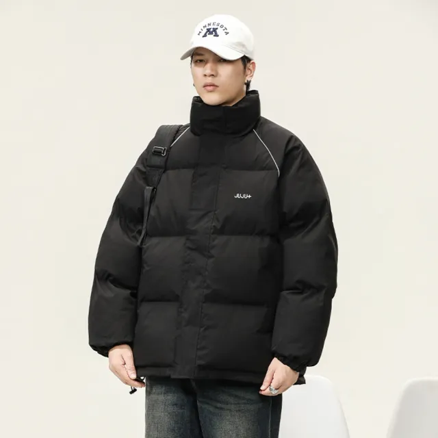 【米蘭精品】現貨+預購 麵包服外套休閒夾克(加厚立領保暖麵包服男外套3色74iz66)
