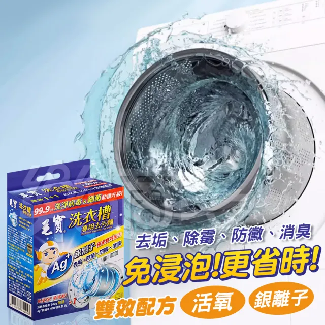 【樂適多】毛寶Ag+銀離子洗衣槽專用去污劑 2入組 MO1213(洗衣槽清潔 洗衣機清潔)