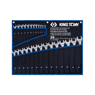 【KING TONY 金統立】專業級工具 26件式 輕量化複合扳手組(KT12D26MRN)