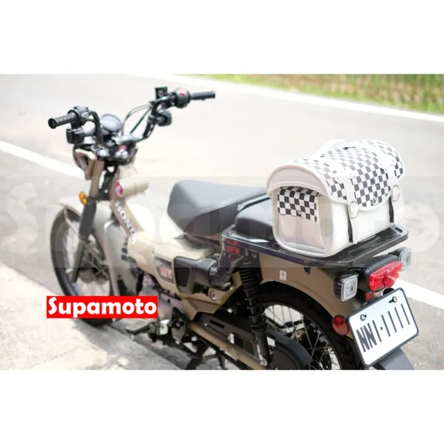 【Supamoto】DP12復古後座箱―小 (黑白格皮革行李箱/復古檔車改裝/機車置物箱)