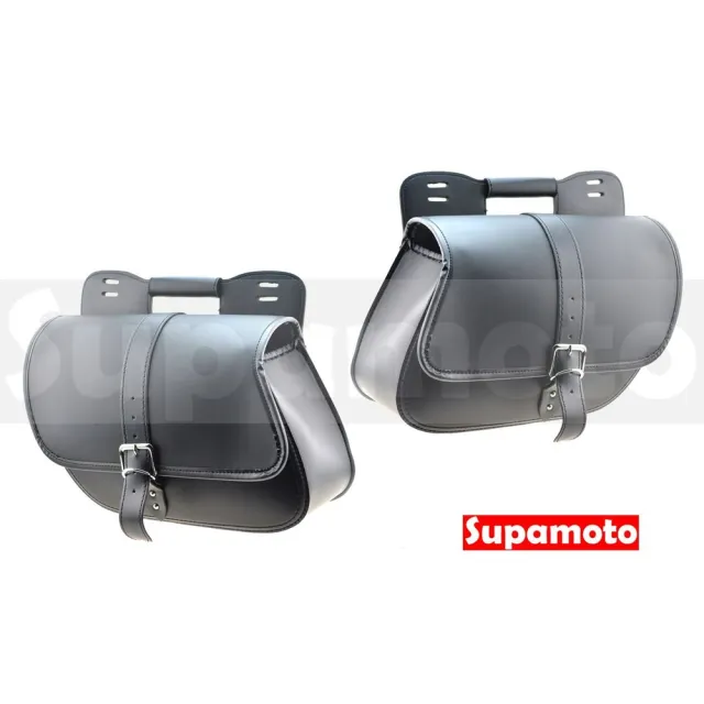【Supamoto】機車馬鞍包―提把流線款J (皮革馬鞍袋/復古檔車改裝/側包/側箱/加掛包包)