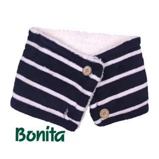 【Bonita 葆倪】雙釦、雙面條紋圍脖-967-4540(日本進口雙面溫暖圍脖)