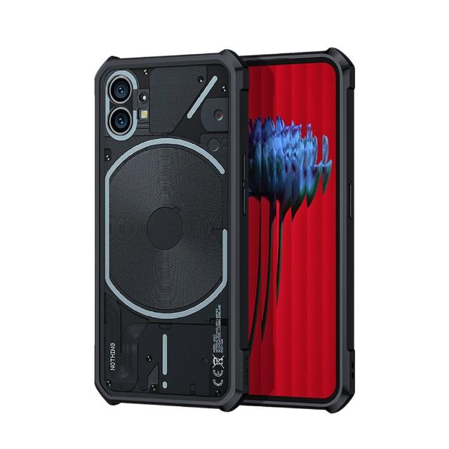 【XUNDD 訊迪】Nothing Phone 1 軍事防摔 鏡頭全包覆 清透保護手機殼-夜幕黑