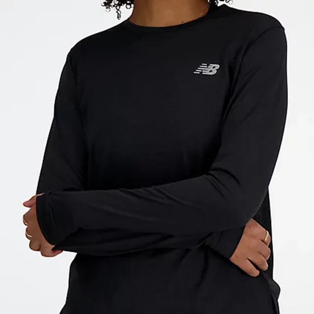 【NEW BALANCE】NB 長袖上衣 長袖上衣 女款 黑色(WT41256BKH-F)