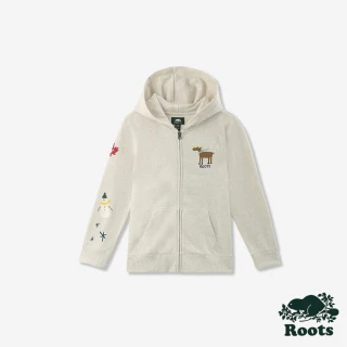【Roots】Roots 大童-HERITAGE ANIMAL 連帽外套(燕麥色)
