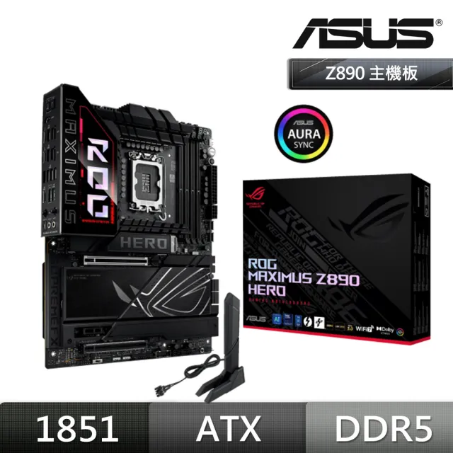 【ASUS 華碩】ROG MAXIMUS Z890 HERO DDR5 主機板+Intel Core Ultra 9 285K 24核 24緒(M+C組合)