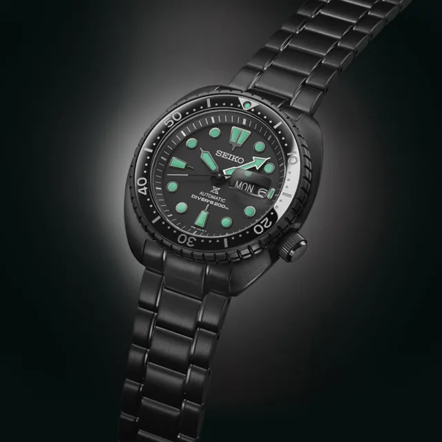 【SEIKO 精工】PROSPEX 黑潮系列海龜機械潛水錶/45mm 父親節 (4R36-06Z0SD SRPK43K1)