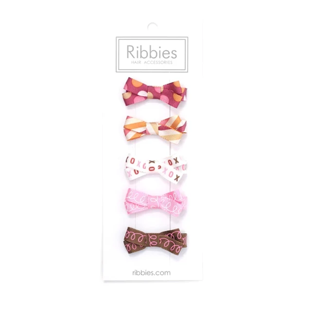 Ribbies 糖果蝴蝶結5入組-可圈可點(蝴蝶結髮夾)