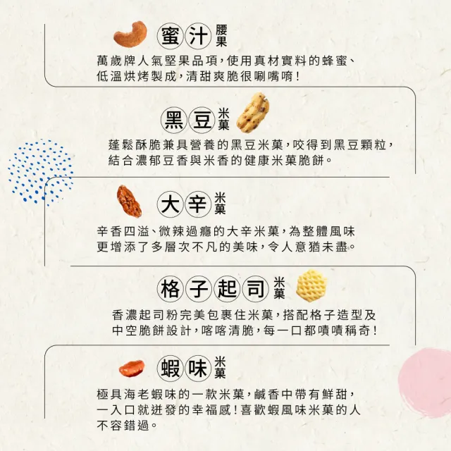 【萬歲牌】堅果米果同樂會2盒組(30gx40包)｜禮盒