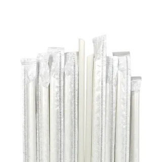 【CLEAN 克林】箱售『台灣製』12mm營業用PLA尖口環保吸管2250支/箱(玉米澱粉 無塑吸管 生物可分解)