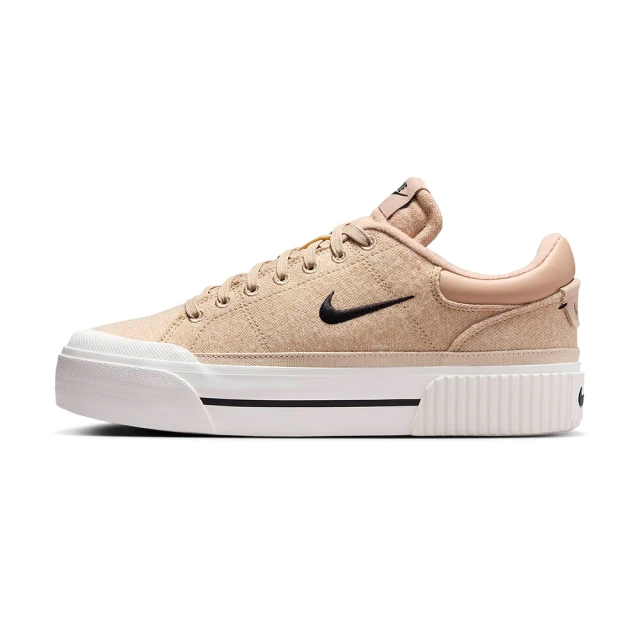 NIKE 耐吉 Court Legacy Lift 女鞋 卡其色 運動 經典 皮革 帆布 橡膠外底 休閒鞋 FZ2606-200