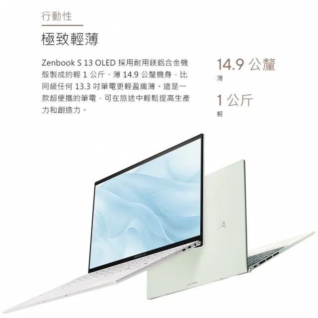 【ASUS 華碩】13.3吋R7觸控輕薄筆電(ZenBook UM5302LA/R7-7840U/16G/512G SSD/W11/2.8K)