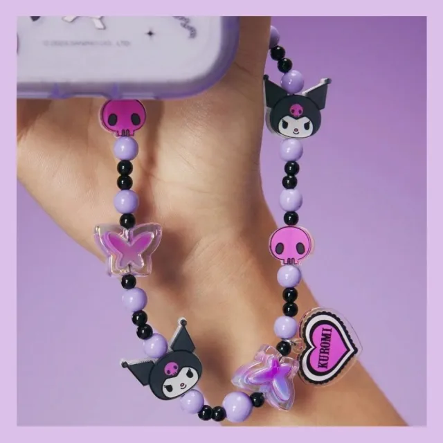【SANRIO 三麗鷗】酷洛米公仔手機鍊掛繩吊飾包包浮雕杯蓋矽膠辦公室小物(新年送禮 生日禮物