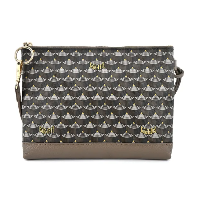 【FAURE LE PAGE】Pochette Zip 19 拉鍊大手拿包(淺咖)