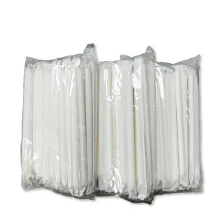 【CLEAN 克林】尖口紙吸管 口徑12mm 50支/包(獨立紙包 台灣製造 環保 波霸珍奶 無塑吸管)