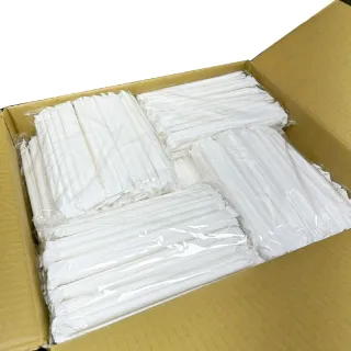 【CLEAN 克林】箱售 12mm尖口紙吸管 40包/箱 2000支/箱(獨立紙包 台灣製造 紙吸管 大口徑 波霸 珍奶 環保)