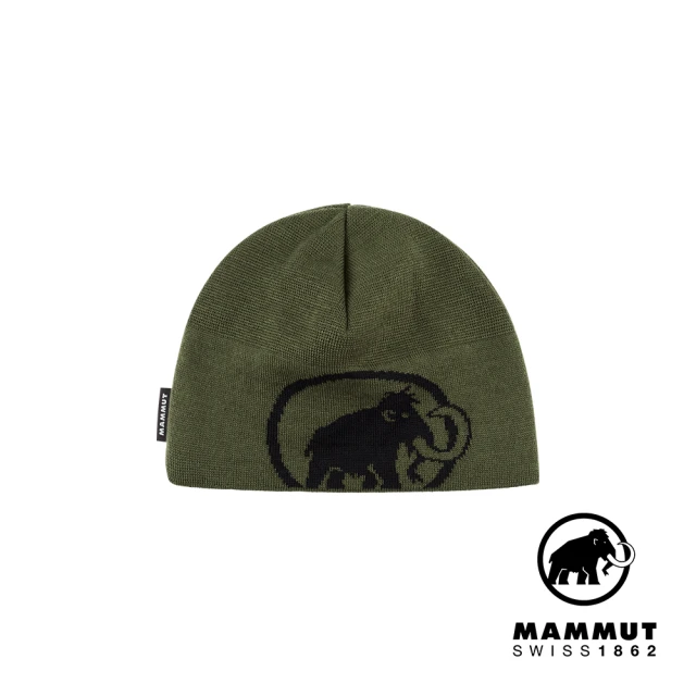 Mammut 長毛象 Tweak Beanie 保暖針織LOGO豆豆帽 深沼澤綠/黑 #1191-01352