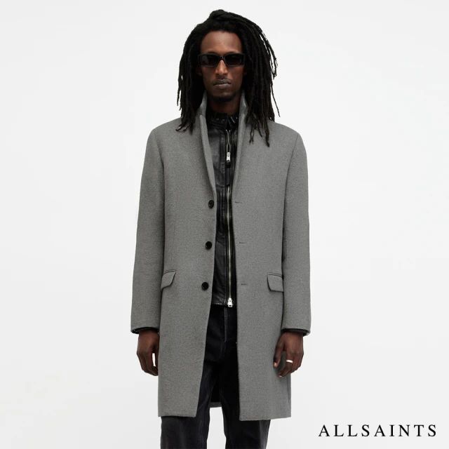 ALLSAINTS HAL 羊毛大衣Light Grey Marl M005OZ(常規版型)