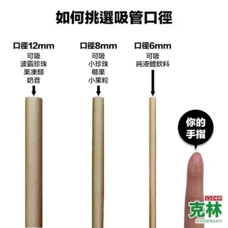 【CLEAN 克林】箱售營業用 牛皮紙吸管8mm平口裸包3000支/箱(日式 文青 簡約 自然風 牛皮吸管)