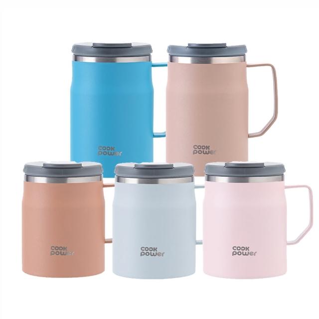 【CookPower 鍋寶_2入】內陶瓷保溫保冰辦公杯(400ml+500ml)