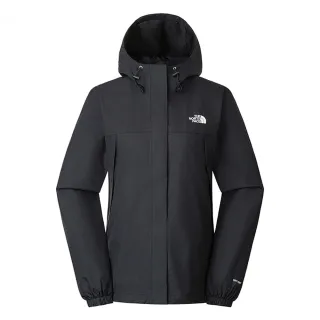 【The North Face 官方旗艦】北面女款黑色DryVent防水透氣連帽衝鋒衣｜5K2X4H0(外套)