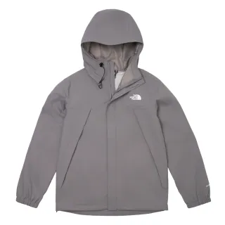 【The North Face 官方旗艦】北面男款灰色DryVent防水透氣可調節連帽衝鋒衣｜7QOH0UZ(外套)