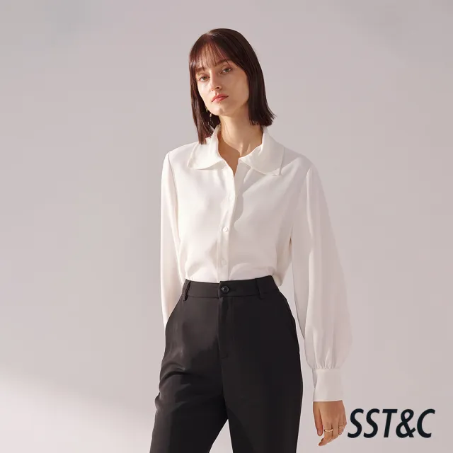 【SST&C】女裝 白色設計翻領上著01082410003(換季55折)