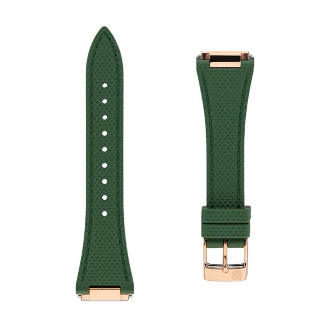 【CONSTANT 康斯登】HIGHLIFE系列 心跳鏤空玫瑰金真鑽機械腕錶/附贈綠色錶帶34mm(FC-310MPGRD2NH4B)