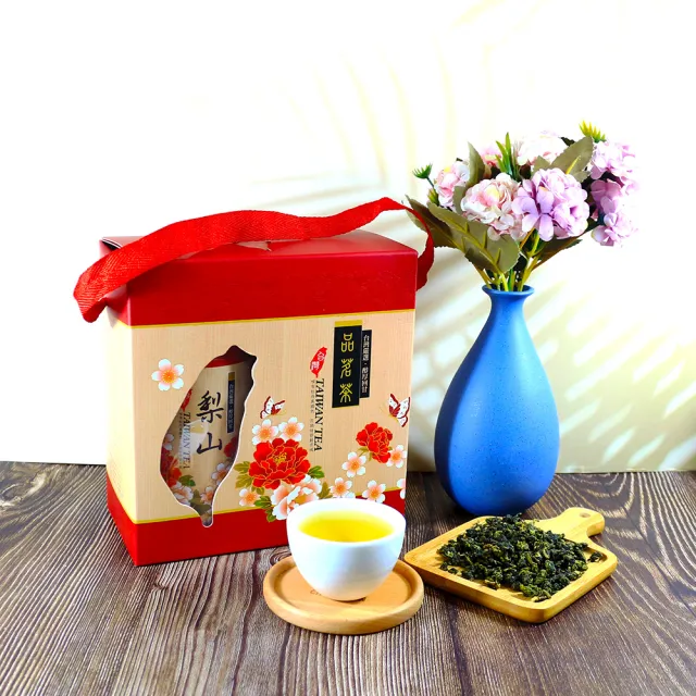 【龍源茶品】國色天香富貴牡丹梨山高冷茶葉禮盒2罐x4組(150g/罐-共1200g-生青茶;無焙火;輕發酵)