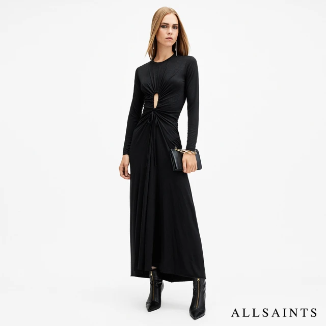 ALLSAINTS XYLIA 洋裝METALLIC BLACK W175DB(修身版型)