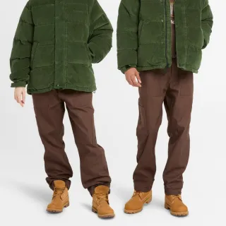 【Timberland 官方旗艦】中性深棕色工裝寬褲(A6X2T243)