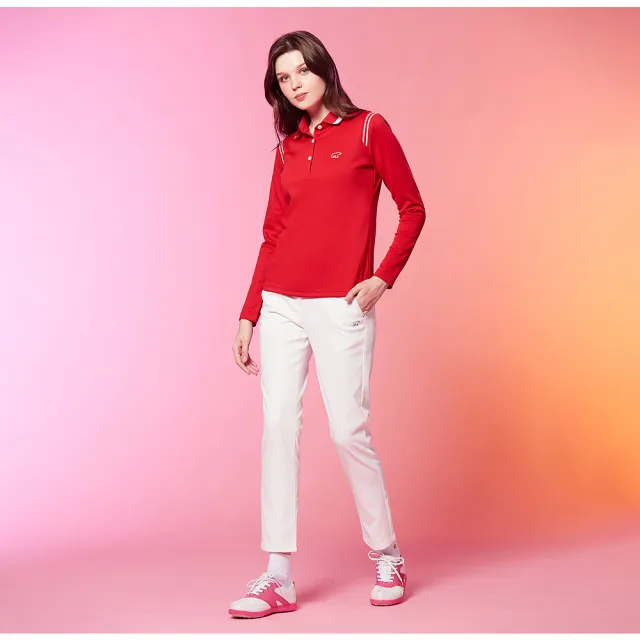 【Jack Nicklaus 金熊】GOLF女款吸濕排汗POLO衫/高爾夫球衫(紅色)