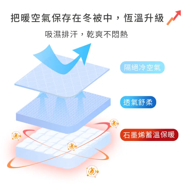 【Tonia Nicole 東妮寢飾】暖棉眠石墨烯水洗冬被-雙人(多款任選/棉被/冬被)