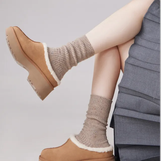 【Porabella】正韓襪 襪子 麻花彩點 襪 素色襪 羊毛襪 加厚 女中筒襪 女襪 SOCKS