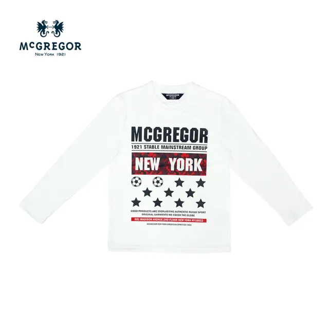 【MCGREGOR 瑪格麗格】足球、星星印花圓領T恤-男童款(246711)