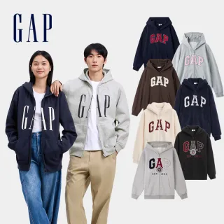 【GAP】男女裝 Logo刺繡/印花刷毛連帽外套-多款可選(611720&660128&676203&676395)