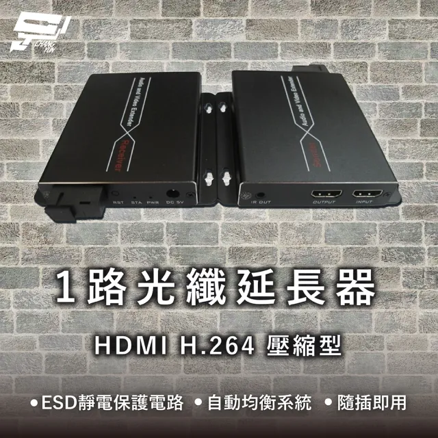 【CHANG YUN 昌運】HDMI H.264壓縮型1路光纖延長器 ESD靜電保護電路 自動均衡系統