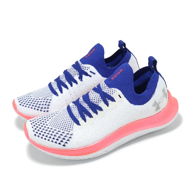 UNDER ARMOUR 慢跑鞋 Flow Velociti SE 女鞋 白 藍 紅 編織 輕量 緩衝 運動鞋 UA(3024017105)