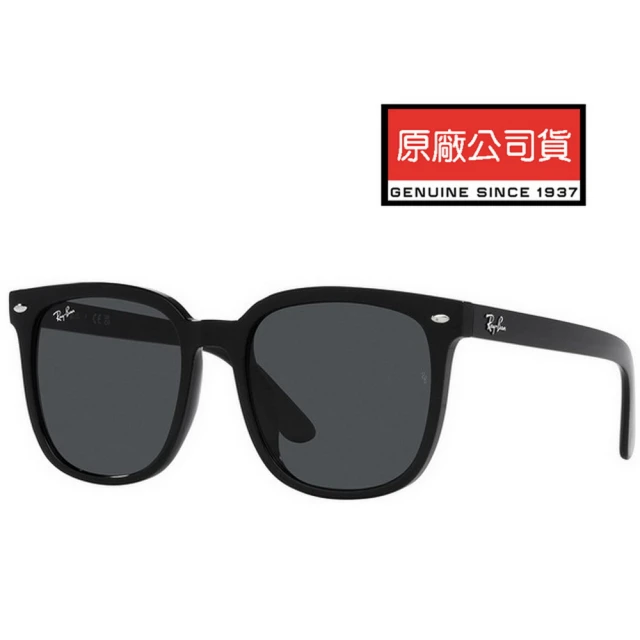 RayBan 雷朋 亞洲版 時尚大鏡面太陽眼鏡 RB4401D 601/87 黑框抗UV深灰鏡片 公司貨