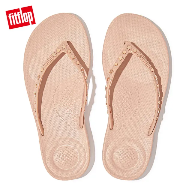 【FitFlop】IQUSHION STAR-STUD ERGONOMIC FLIP-FLOPS 鉚釘裝飾人體工學夾腳涼鞋-女(三色)