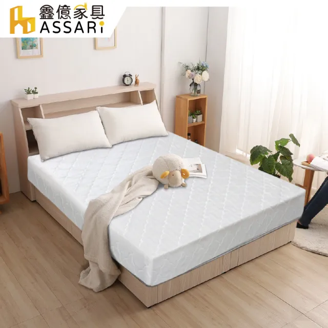 【ASSARI】雙人加大日式高彈力冬夏兩用彈簧床墊6x6.2尺x18cm